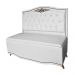Cabeceira mais Calçadeira Solteiro 90cm Para Cama Box Greta Suede Branco - DS Estofados