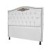Cabeceira mais Calçadeira Solteiro 90cm Para Cama Box Greta Suede Branco - DS Estofados
