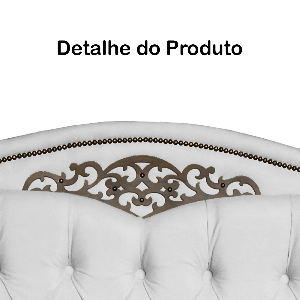 Cabeceira mais Calçadeira Solteiro 90cm Para Cama Box Greta Suede Branco - DS Estofados