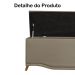 Cabeceira mais Calçadeira Solteiro 90cm Para Cama Box Greta Suede Capuccino - DS Estofados