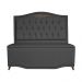 Cabeceira mais Calçadeira Solteiro 90cm Para Cama Box Greta Suede Cinza - DS Estofados
