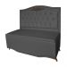 Cabeceira mais Calçadeira Solteiro 90cm Para Cama Box Greta Suede Cinza - DS Estofados