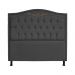 Cabeceira mais Calçadeira Solteiro 90cm Para Cama Box Greta Suede Cinza - DS Estofados