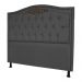 Cabeceira mais Calçadeira Solteiro 90cm Para Cama Box Greta Suede Cinza - DS Estofados