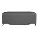 Cabeceira mais Calçadeira Solteiro 90cm Para Cama Box Greta Suede Cinza - DS Estofados