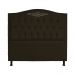 Cabeceira mais Calçadeira Solteiro 90cm Para Cama Box Greta Suede Marrom - DS Estofados