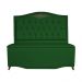 Cabeceira mais Calçadeira Solteiro 90cm Para Cama Box Greta Suede Verde - DS Estofados