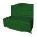 Cabeceira mais Calçadeira Solteiro 90cm Para Cama Box Greta Suede Verde - DS Estofados