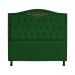 Cabeceira mais Calçadeira Solteiro 90cm Para Cama Box Greta Suede Verde - DS Estofados