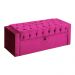 Calçadeira Báu Emma Casal Queen Veludo Luxo Pink - DS Estofados