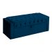 Calçadeira Báu Emma Casal Super King Veludo Luxo Azul Marinho - DS Estofados
