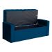 Calçadeira Báu Emma Casal Super King Veludo Luxo Azul Marinho - DS Estofados