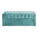 Calçadeira Báu Emma Casal Super King Veludo Luxo Azul Turquesa - DS Estofados
