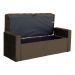 Calçadeira Báu Emma Casal Super King Veludo Luxo Marrom - DS Estofados