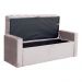 Calçadeira Báu Emma Casal Super King Veludo Luxo Rosê - DS Estofados