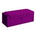 Calçadeira Báu Emma Casal Super King Veludo Luxo Roxo - DS Estofados