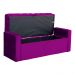 Calçadeira Báu Emma Casal Super King Veludo Luxo Roxo - DS Estofados