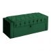 Calçadeira Báu Emma Casal Super King Veludo Luxo Verde - DS Estofados