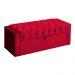 Calçadeira Báu Emma Casal Super King Veludo Luxo Vermelho - DS Estofados