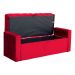 Calçadeira Báu Emma Casal Super King Veludo Luxo Vermelho - DS Estofados