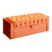Calçadeira Báu Emma Solteiro Veludo Terracota - DS Estofados
