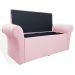Calçadeira Baú Casal 140 cm Cancun Suede Rosa Bebê - DS Estofados