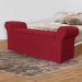 Calçadeira Baú Casal 140 cm Cancun Suede Vermelho - DS Estofados