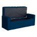 Calçadeira Baú Para Cama Box Casal Emma Suede Azul Marinho - DS Estofados