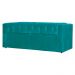 Calçadeira Baú Para Cama Box Casal Emma Suede Azul Turquesa - DS Estofados