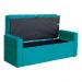 Calçadeira Baú Para Cama Box Casal Emma Suede Azul Turquesa - DS Estofados