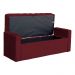 Calçadeira Baú Para Cama Box Casal Emma Suede Bordô - DS Estofados