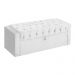 Calçadeira Baú Para Cama Box Casal Emma Suede Branco - DS Estofados