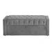 Calçadeira Baú Para Cama Box Casal Emma Suede Cinza - DS Estofados