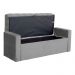 Calçadeira Baú Para Cama Box Casal Emma Suede Cinza - DS Estofados