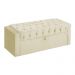 Calçadeira Baú Para Cama Box Casal Emma Suede Marfim - DS Estofados