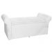 Calçadeira Baú Para Cama Box Casal Queen 160cm Cancun Suede Branco - DS Estofados