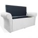 Calçadeira Baú Para Cama Box Casal Queen 160cm Cancun Suede Branco - DS Estofados