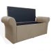 Calçadeira Baú Para Cama Box Casal Queen 160cm Cancun Suede Cappuccino - DS Estofados