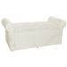 Calçadeira Baú Para Cama Box Casal Queen 160cm Cancun Suede Marfim - DS Estofados