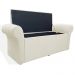 Calçadeira Baú Para Cama Box Casal Queen 160cm Cancun Suede Marfim - DS Estofados