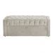 Calçadeira Baú Para Cama Box Casal Queen Emma Suede Bege - DS Estofados
