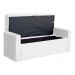 Calçadeira Baú Para Cama Box Casal Queen Emma Suede Branco - DS Estofados