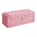 Calçadeira Baú Para Cama Box Casal Queen Emma Suede Rosa - DS Estofados