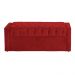 Calçadeira Baú Para Cama Box Casal Queen Emma Suede Vermelho - DS Estofados