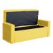 Calçadeira Baú Para Cama Box Casal Super King Emma Suede Amarelo - DS Estofados