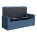 Calçadeira Baú Para Cama Box Casal Super King Emma Suede Azul Royal - DS Estofados