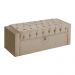 Calçadeira Baú Para Cama Box Casal Super King Emma Suede Cappuccino - DS Estofados