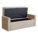 Calçadeira Baú Para Cama Box Casal Super King Emma Suede Cappuccino - DS Estofados