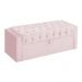 Calçadeira Baú Para Cama Box Solteiro Emma Suede Rosa Bebê  - DS Estofados