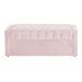 Calçadeira Baú Para Cama Box Solteiro Emma Suede Rosa Bebê  - DS Estofados